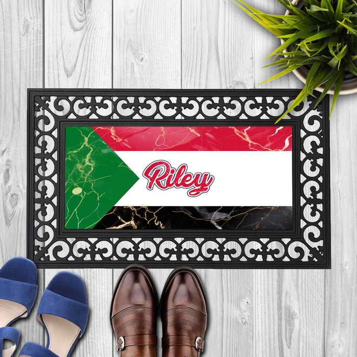 Personalized 18x30 inches Door Mat African Country Flag Series - Sudan Flag