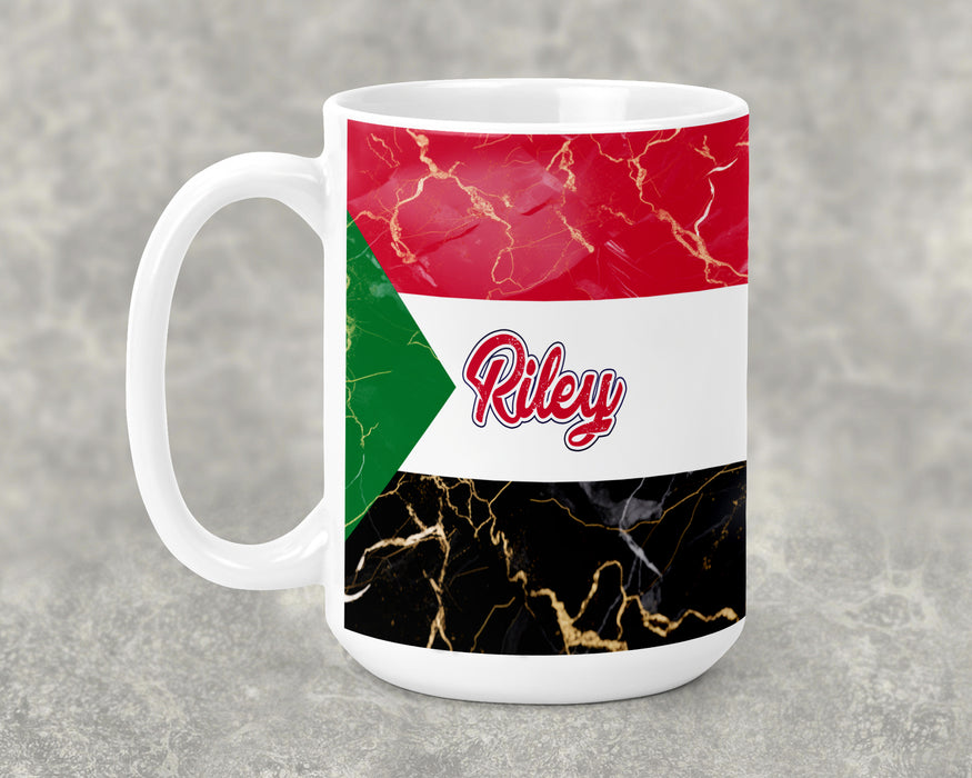 Personalized Ceramic 15oz Mug African Country Flag Series - Sudan Flag