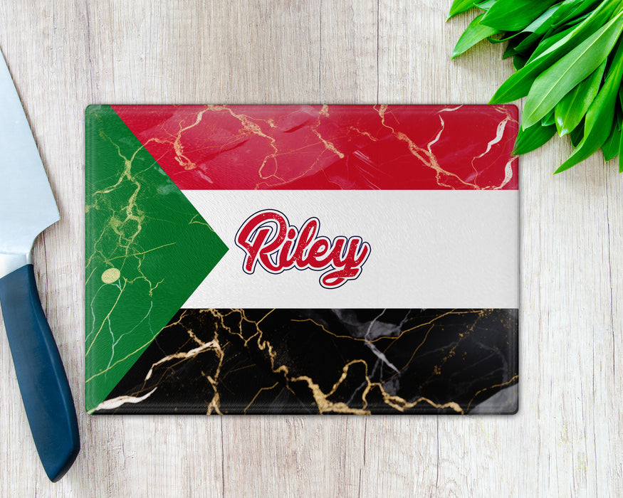 Personalized Cutting Board African Country Flag Series - Sudan Flag