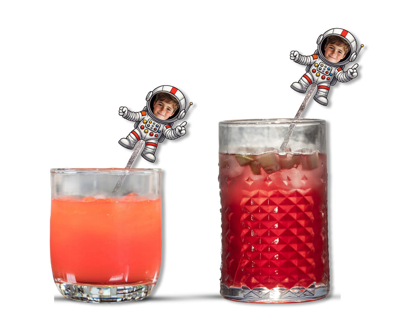 Bleu Reign Personalized Astronaut Face Swizzle Stick