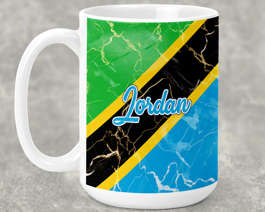 Personalized Ceramic 15oz Mug African Country Flag Series - Tanzania Flag