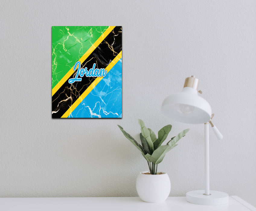 Personalized Wall Art Decorative Sign African Country Flag Series - Tanzania Flag