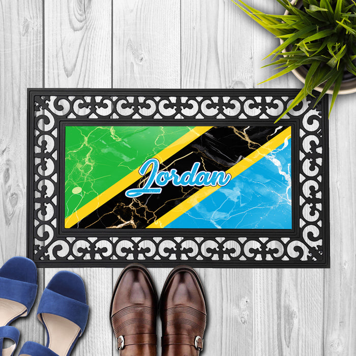 Personalized 18x30 inches Door Mat African Country Flag Series - Tanzania Flag