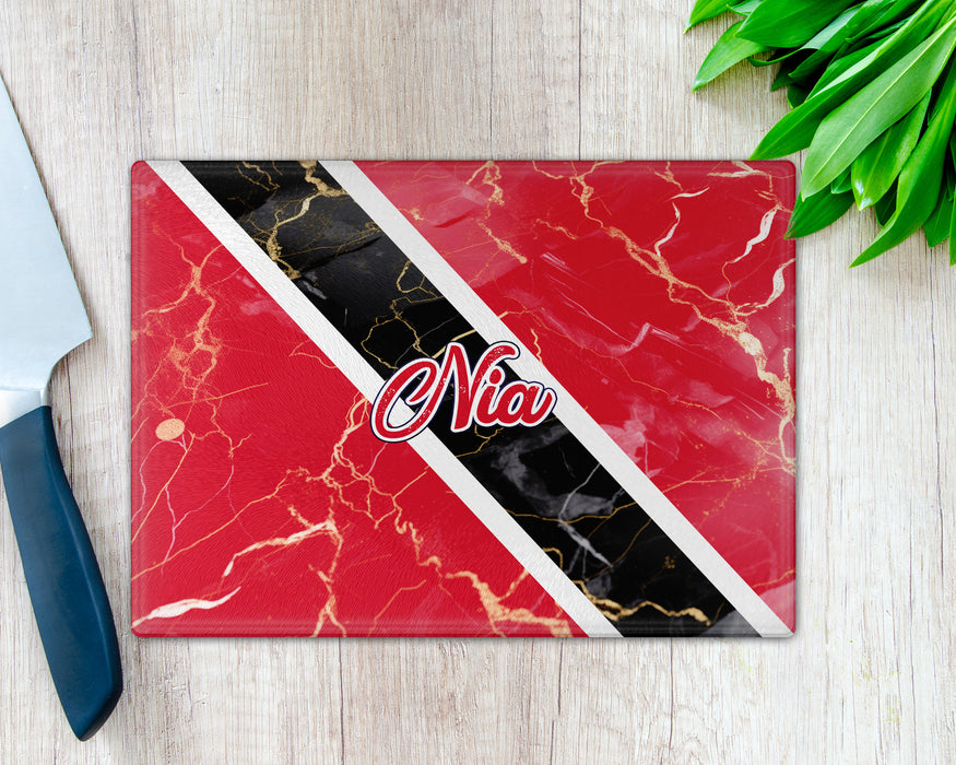 Personalized Cutting Board Country Flag Series - Trinidad and Tobago Flag
