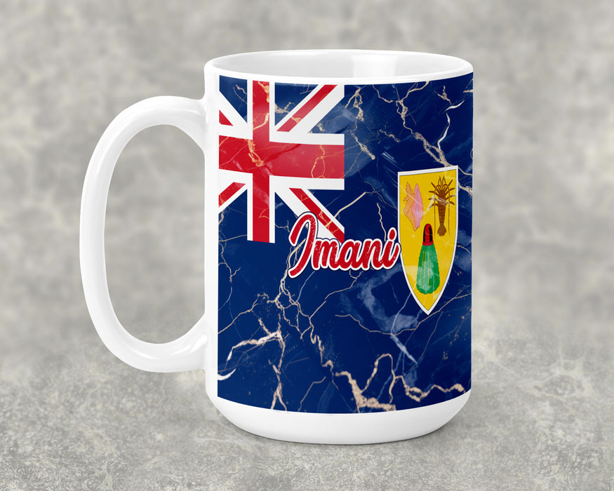 Personalized Ceramic 15oz Mug Country Flag Series - Turks and Caicos Islands Flag