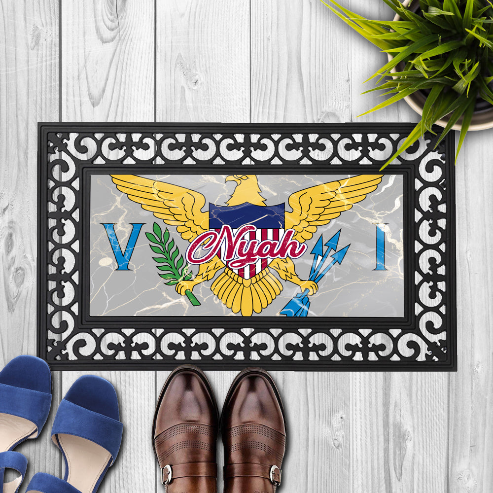 Caribbean Flag Marble Doormats