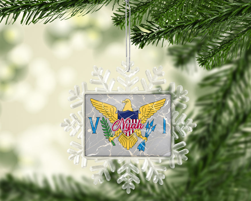Personalized Christmas Tree Ornament Country Flag Series - U.S. Virgin Islands Flag