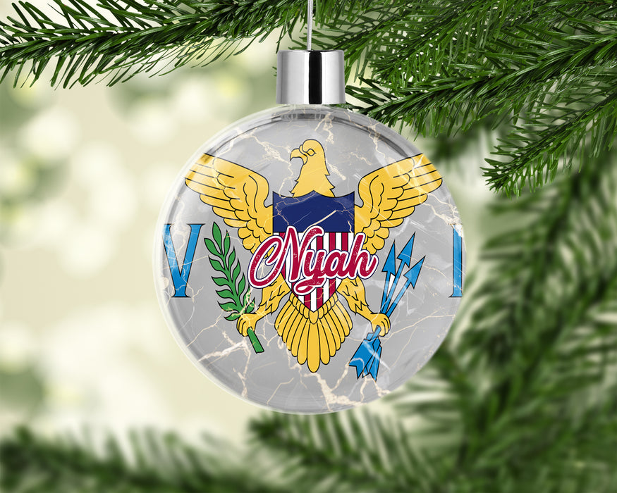 Personalized Christmas Tree Ornament Country Flag Series - U.S. Virgin Islands Flag