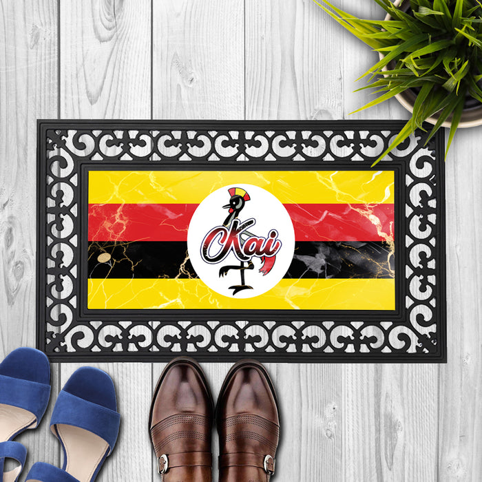 Personalized 18x30 inches Door Mat African Country Flag Series - Uganda Flag