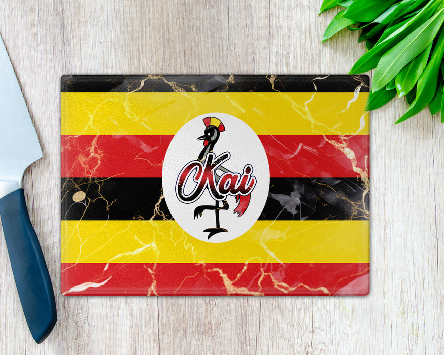 Personalized Cutting Board African Country Flag Series - Uganda Flag