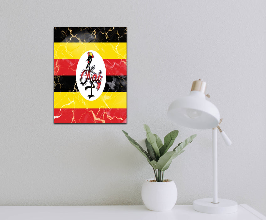 Personalized Wall Art Decorative Sign African Country Flag Series - Uganda Flag