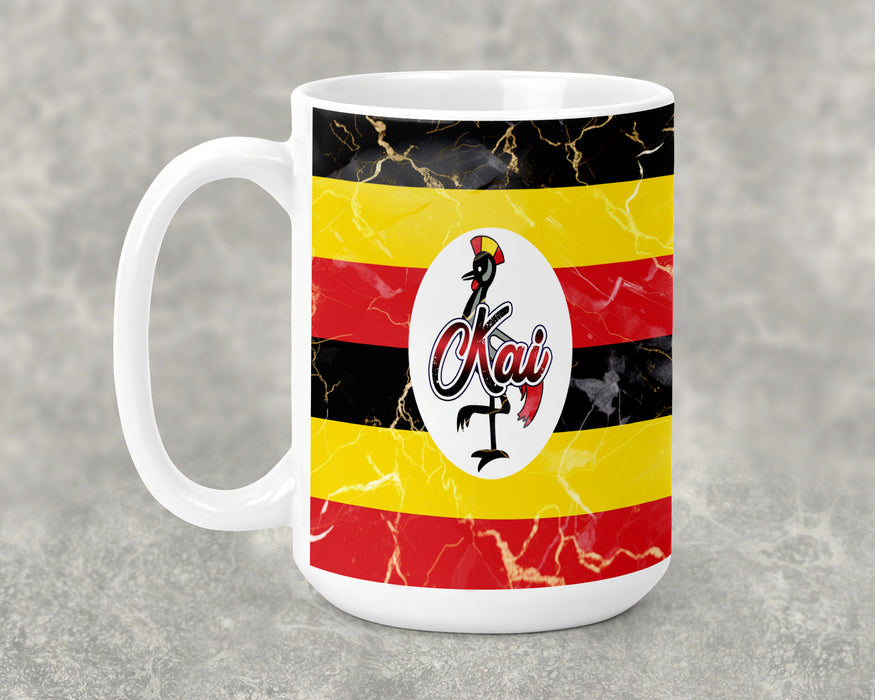 Personalized Ceramic 15oz Mug African Country Flag Series - Uganda Flag